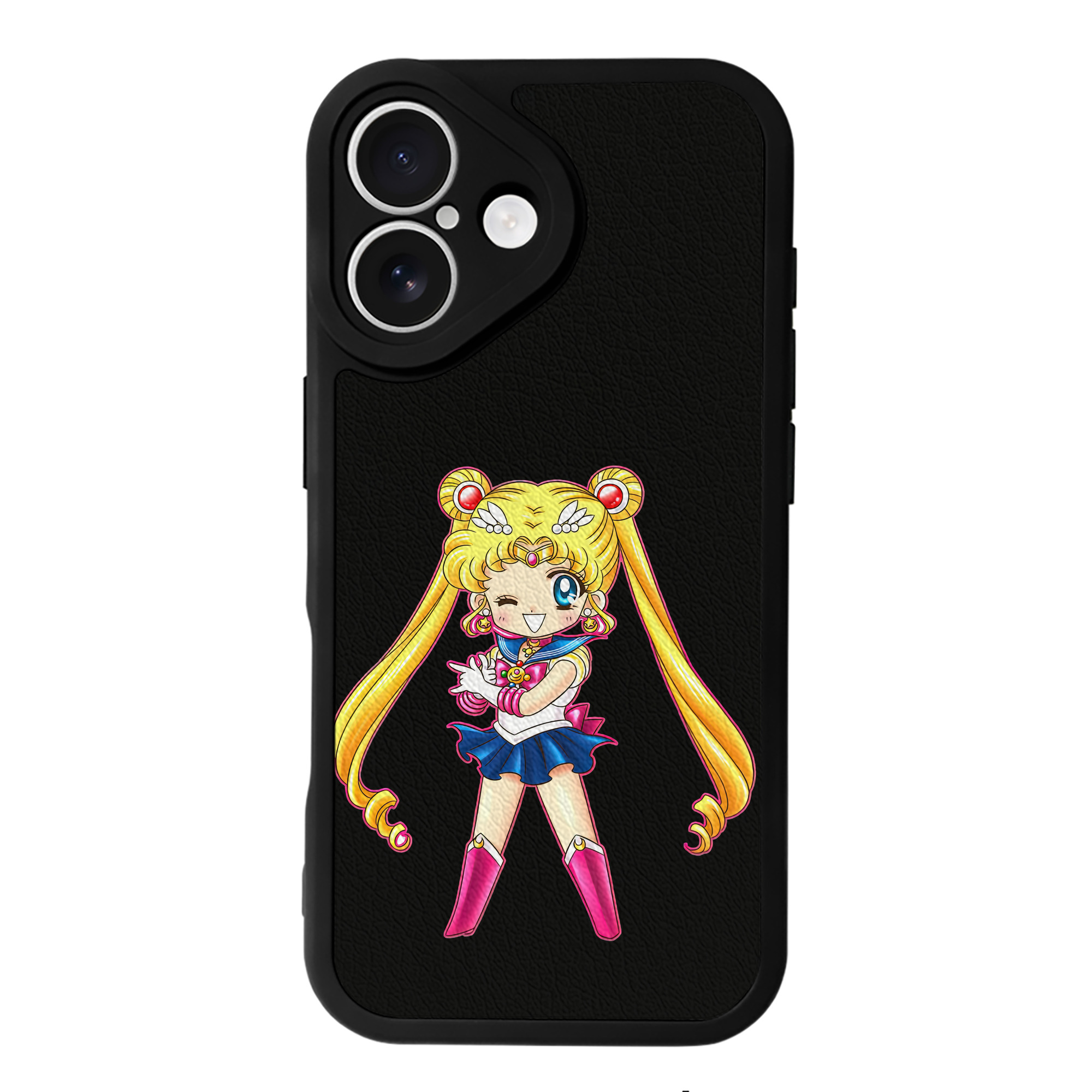 （画像用） 美少女戦士セーラームーン 月野 うさぎ つきの うさぎ Sailor Moon Tsukino Usagi 【iPhone 16シリーズ対応】シリコンスマホケース（レザー調） 材質：シリコン